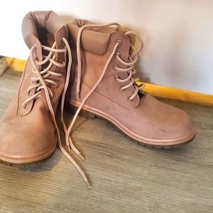 Blush Pink Combat Boots